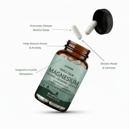 Triple Calm Magnesium – To support stress, anxiety, and sleepless nights in a natural way, helping you feel calm and grounded again.